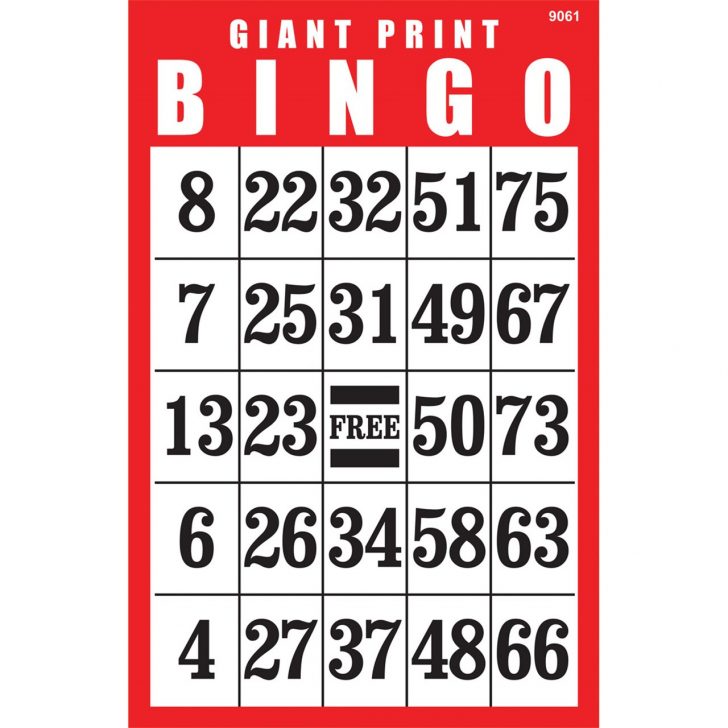 Printable Free Large Print Bingo Cards For Seniors