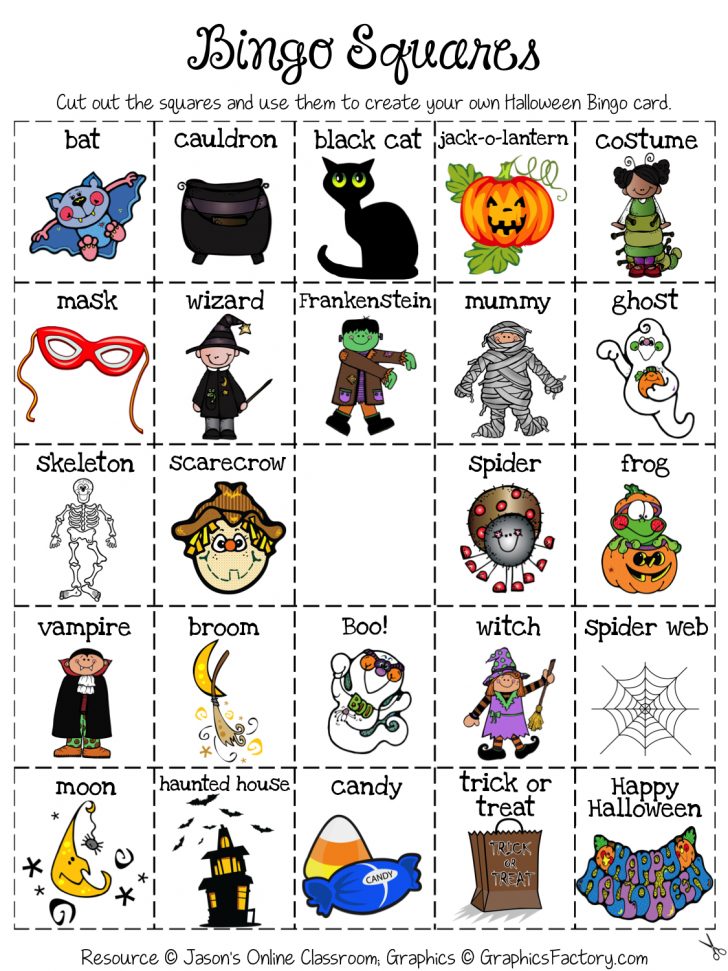 Halloween Bingo Cards Printable Black And White Prek