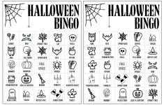 Halloween Bingo Printable Game Cards Template – Paper Trail