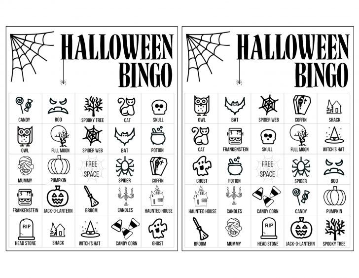 Halloween Bingo Card Printables