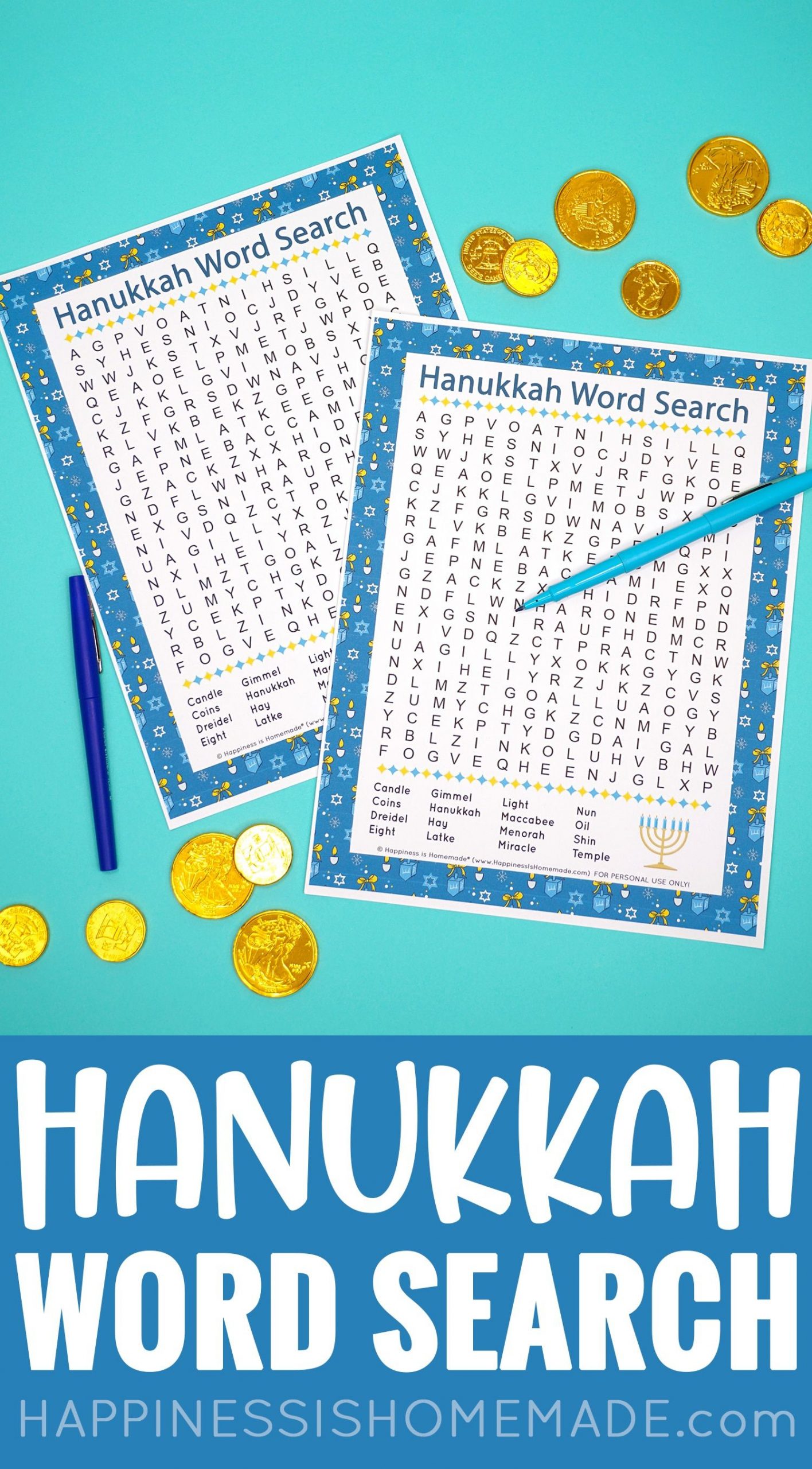 Hanukkah Word Search: This Fun Printable Hanukkah Word