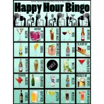 Happy Hour Bingo  28 Cards  Pub Crawl  Beer  Cocktail