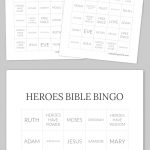 Heroes Bible Bingo | Free Printable Bingo Cards, Free Bingo