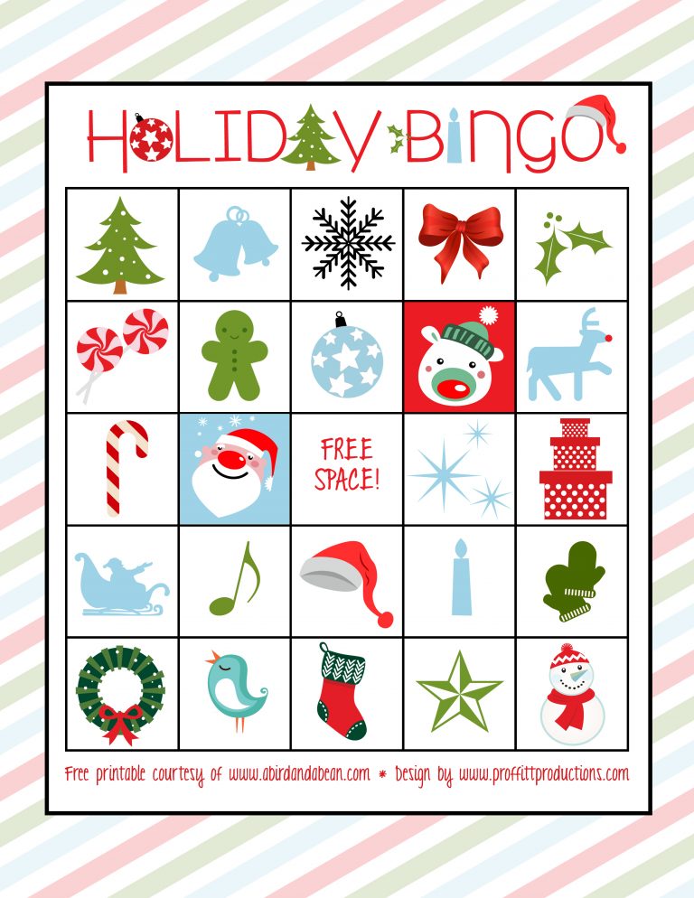 Holiday Bingo Christmas Bingo Clipart - Printable Bingo Cards