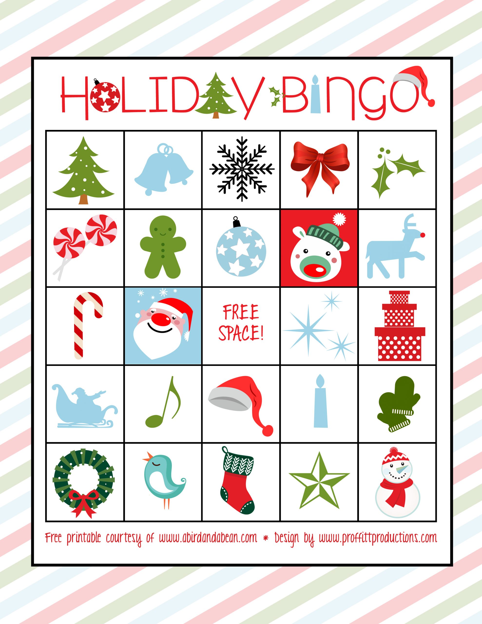 Holiday Bingo Christmas Bingo Clipart