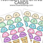 Ice Cream Cone Number Match Up Printable Cards   Free