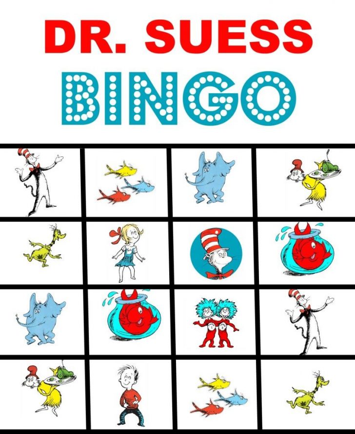 Dr Seuss Bingo Cards Printable