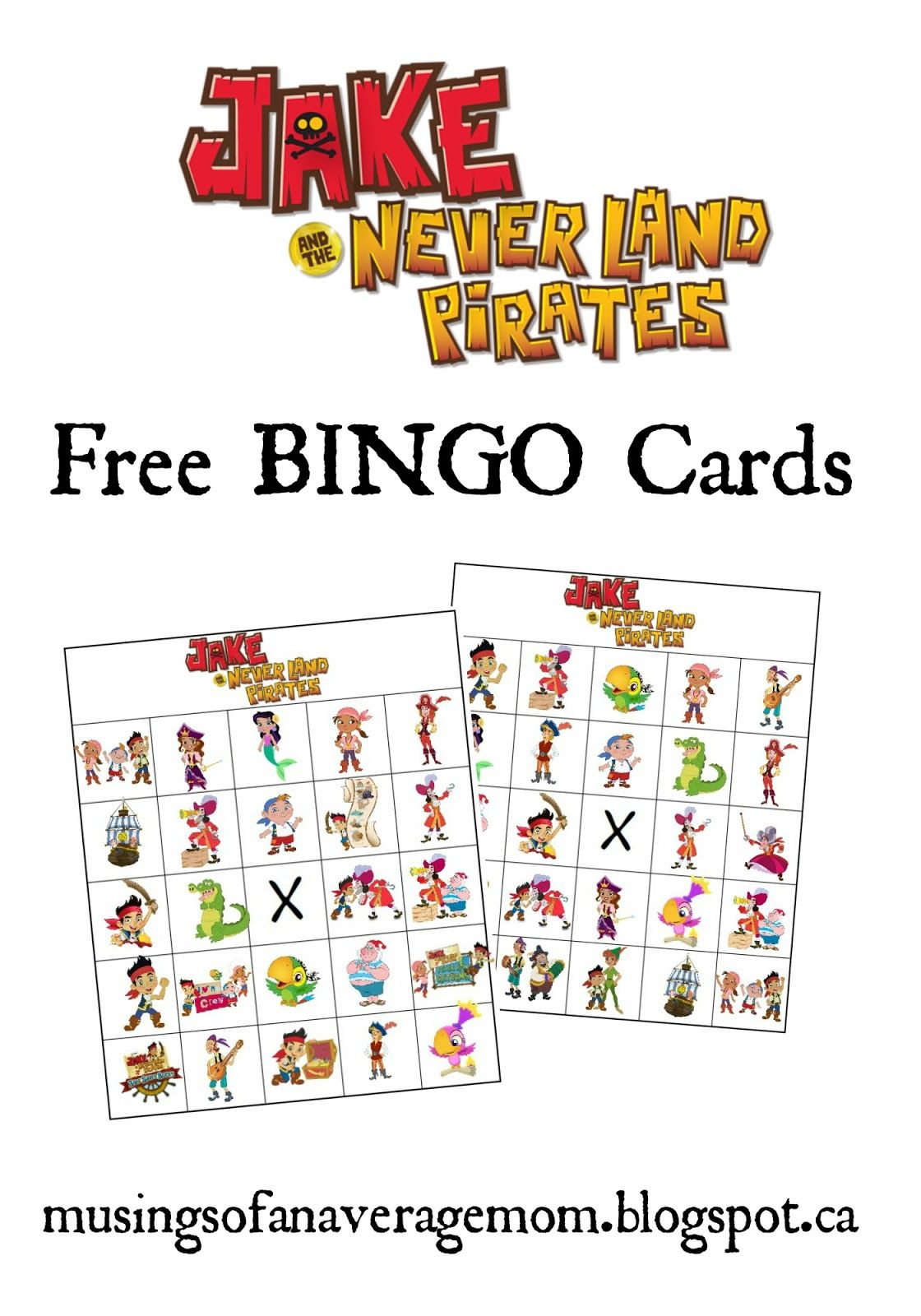 Jake And The Neverland Pirates Bingo | Bingo For Kids, Bingo