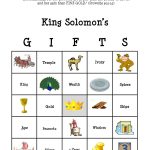 King Solomon Bingo Card #2 | Sunday School Crafts, Sunday