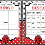 Ladybug Baby Shower Bingo Cards, Ladybug Baby Shower Bingo