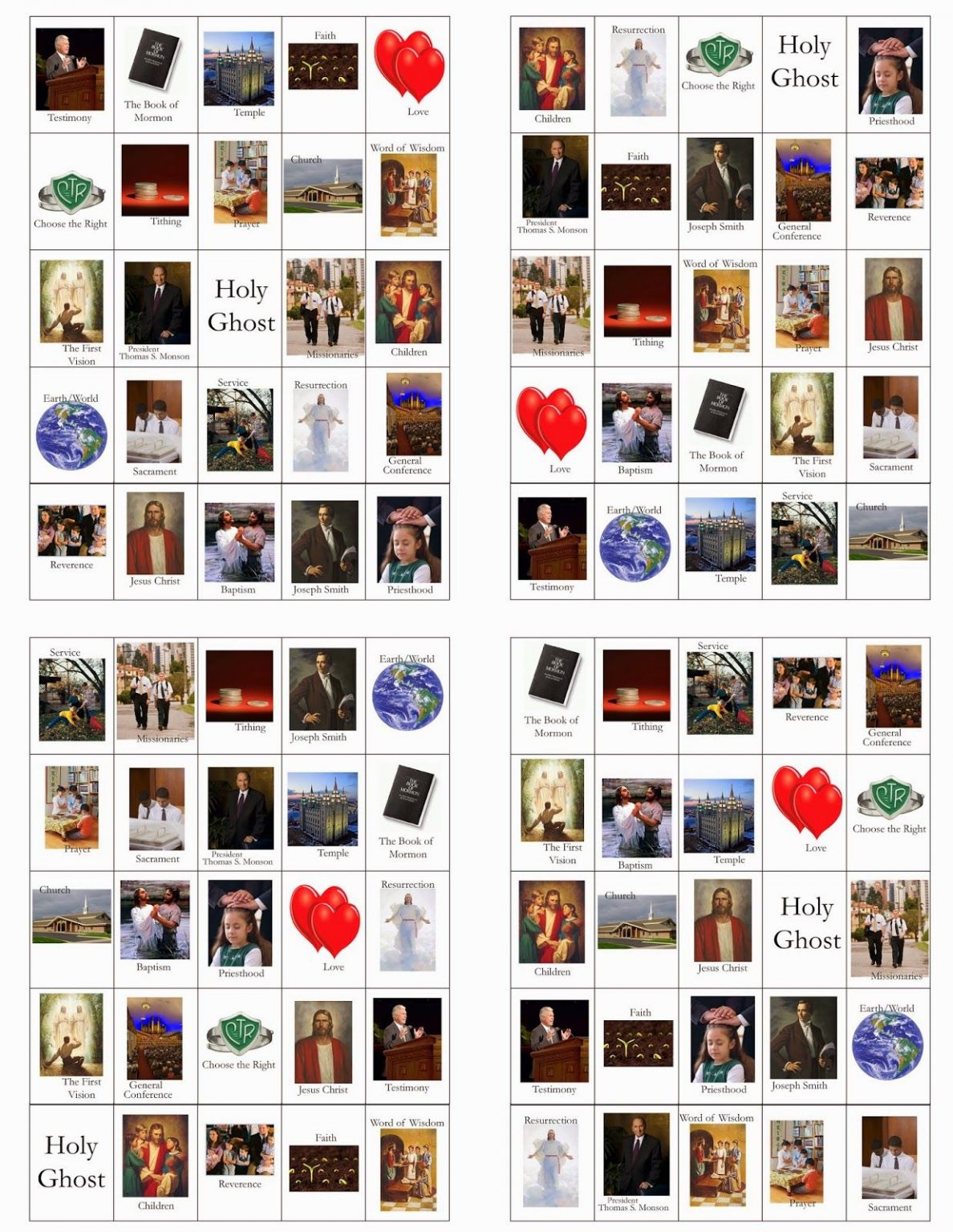 Lds General Conference Bingo Card Printables! | General | Printable ...