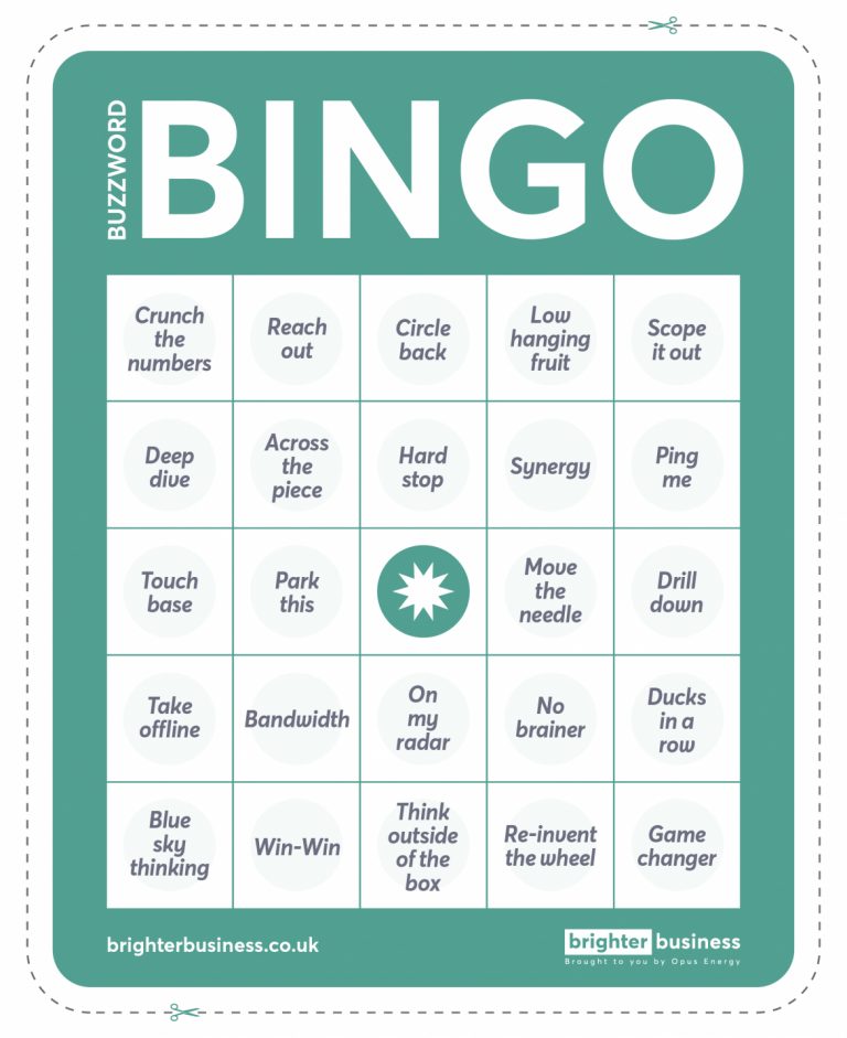 Let's Play Office Buzzword Bingo Buzzword Bingo, Bingo Printable