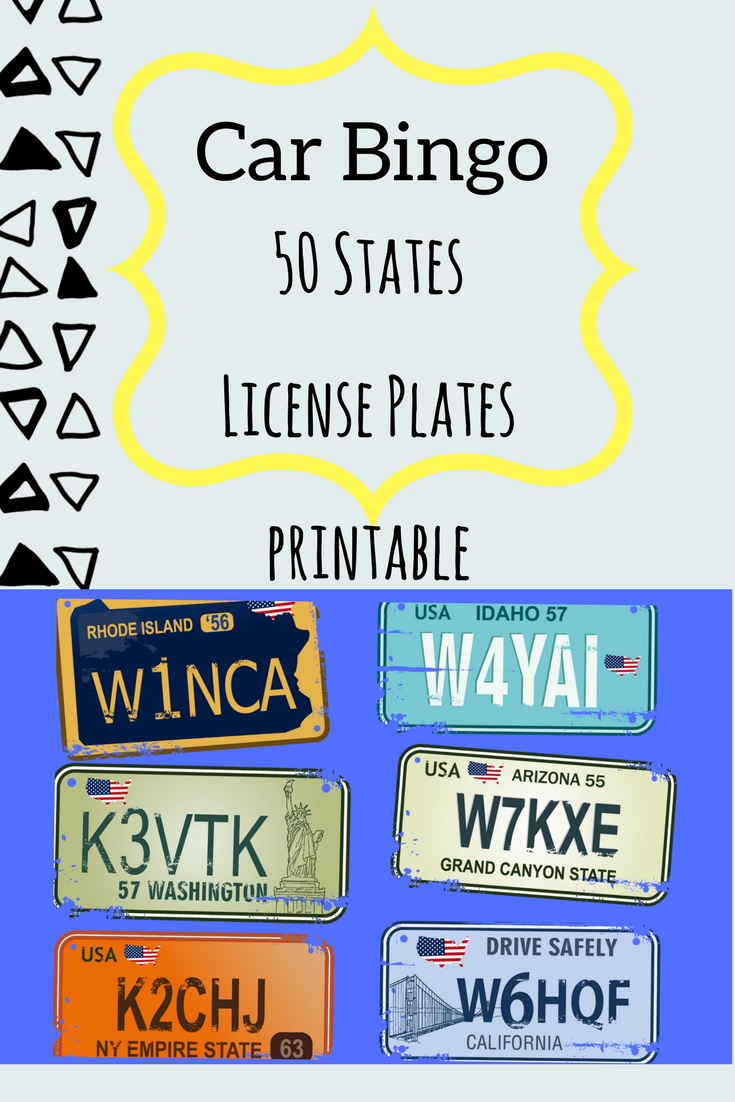 License Plate Bingo- The Perfect Printable Game For Trips