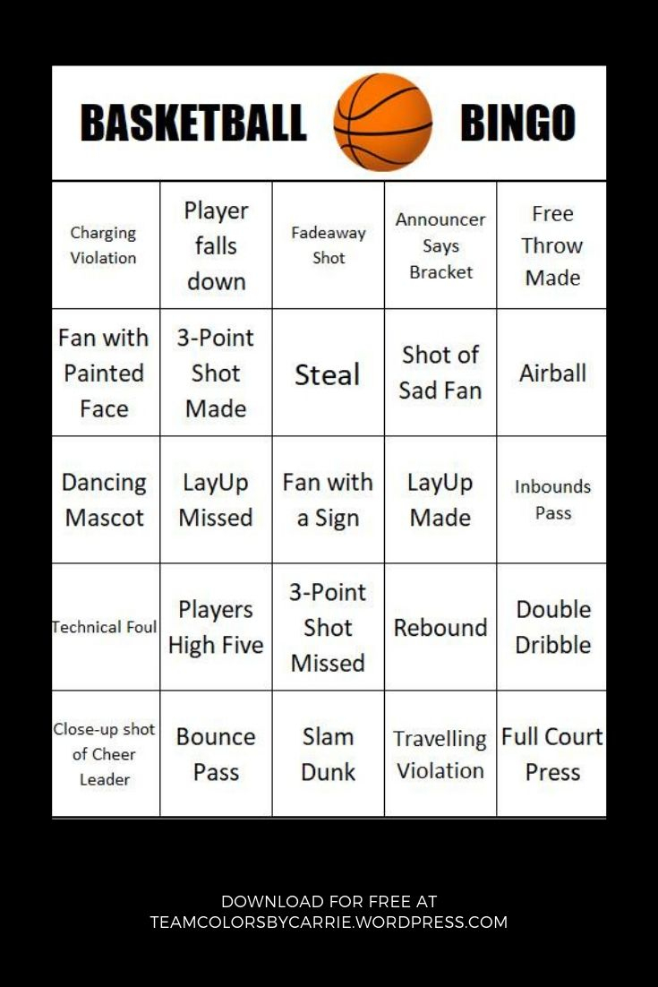 March Madness Party Games – Basketball Bingo | Basketball