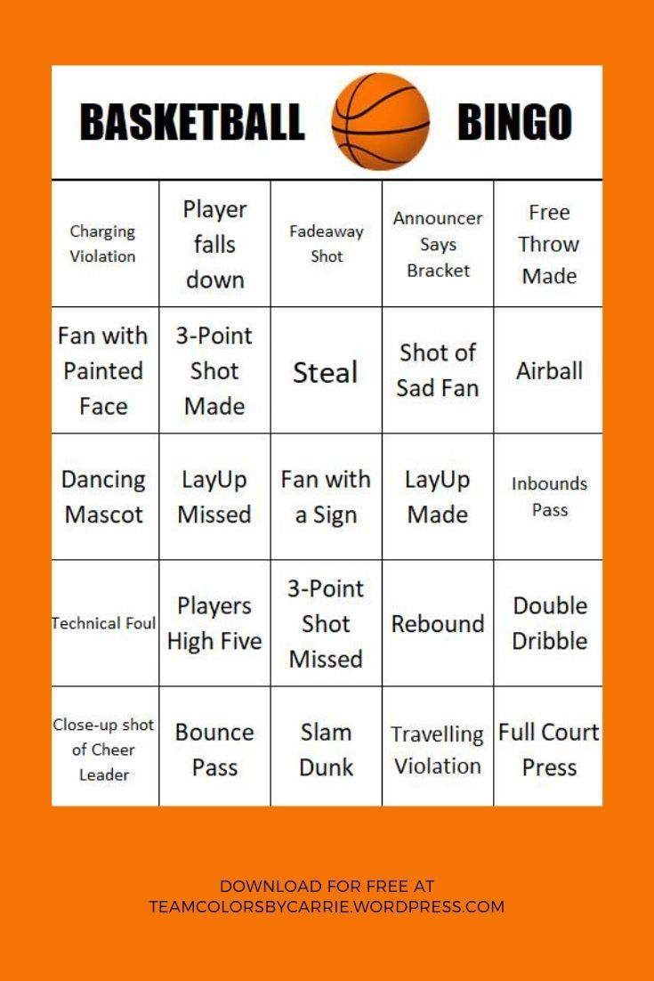 March Madness Party Games – Basketball Bingo | Sports Party