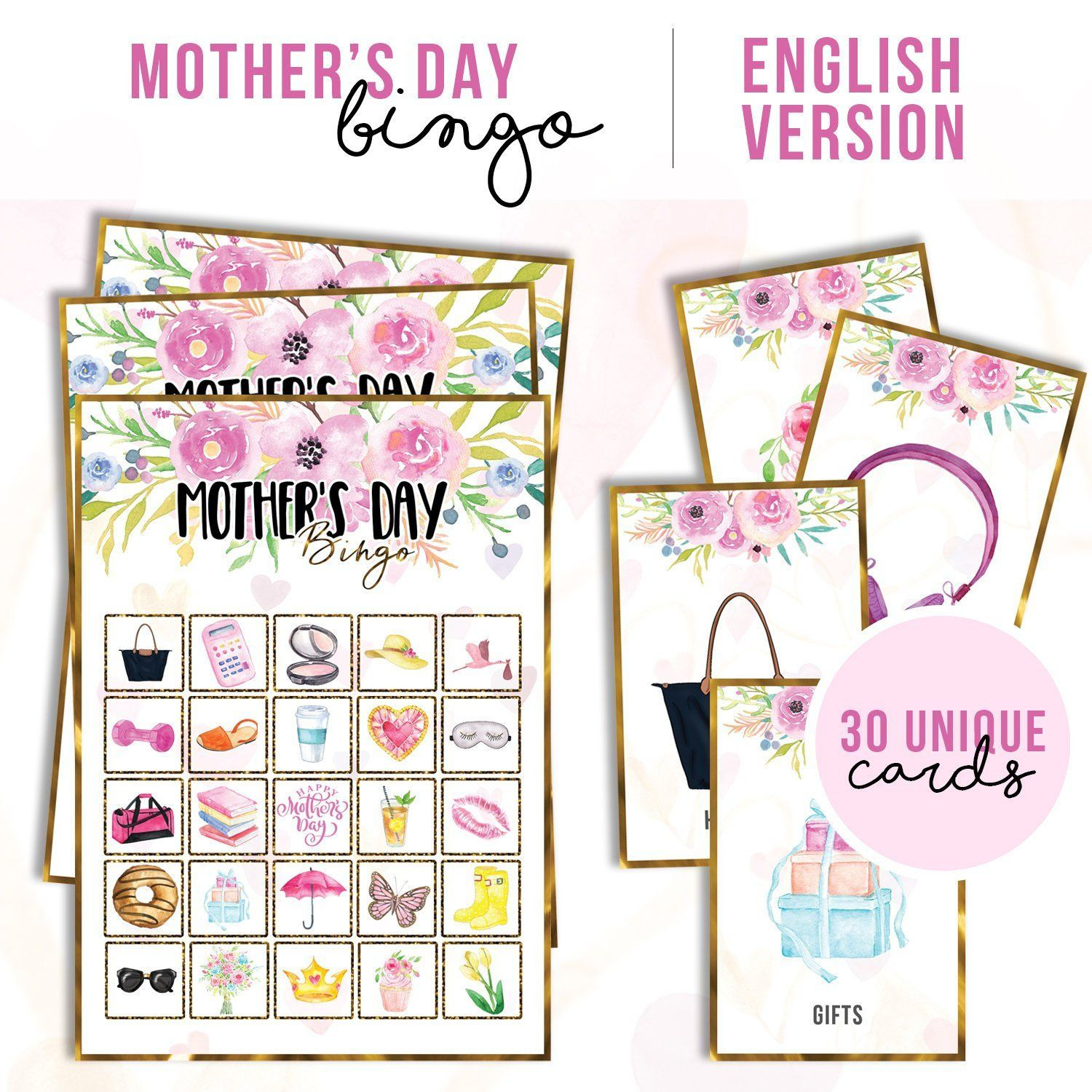 Mother&amp;#039;s Day Class Activity, Bingo Game | Imprimibles De