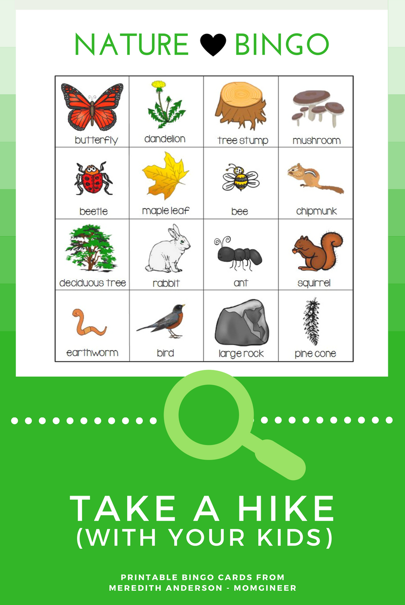 Nature Bingo Printable Activity - Take A Hike With Your Kids