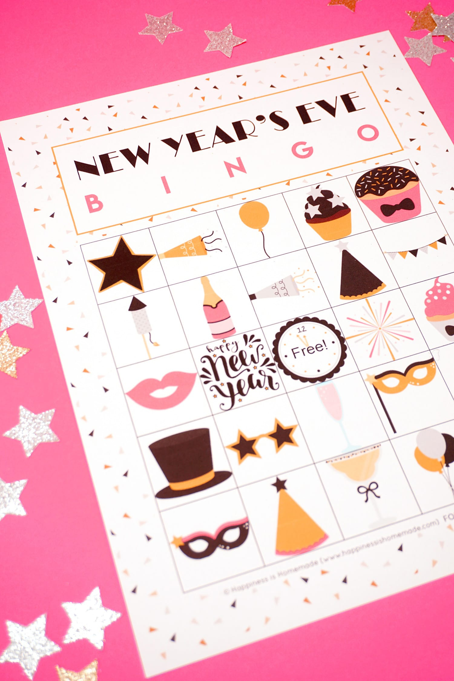 New Year&amp;#039;s Eve Bingo Printable - Happiness Is Homemade