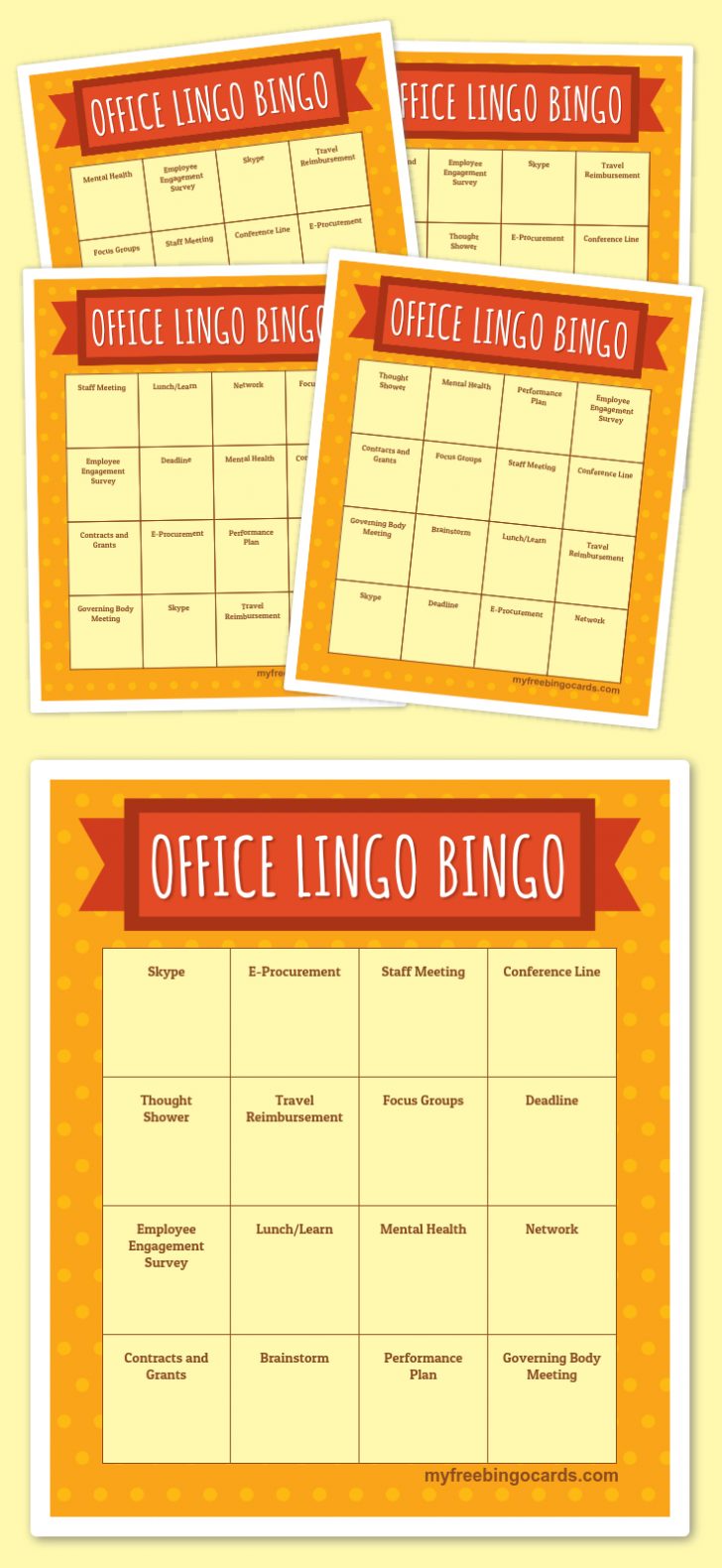 Employee Printable Bingo Cards