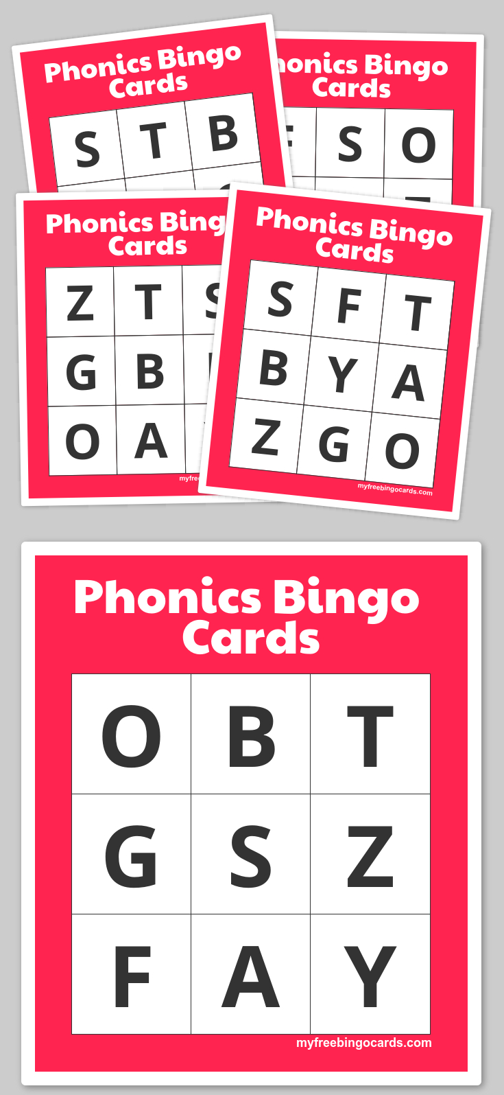 Phonics Bingo Cards | Bingo Cards Printable, Free Printable