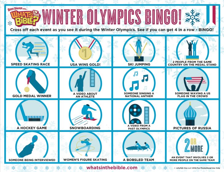 Printable Winter Olympic Bingo Cards