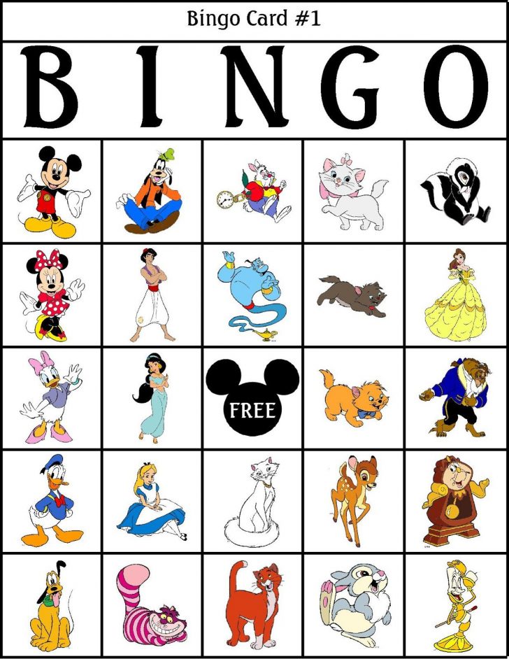 Free Printable Disney Bingo Cards