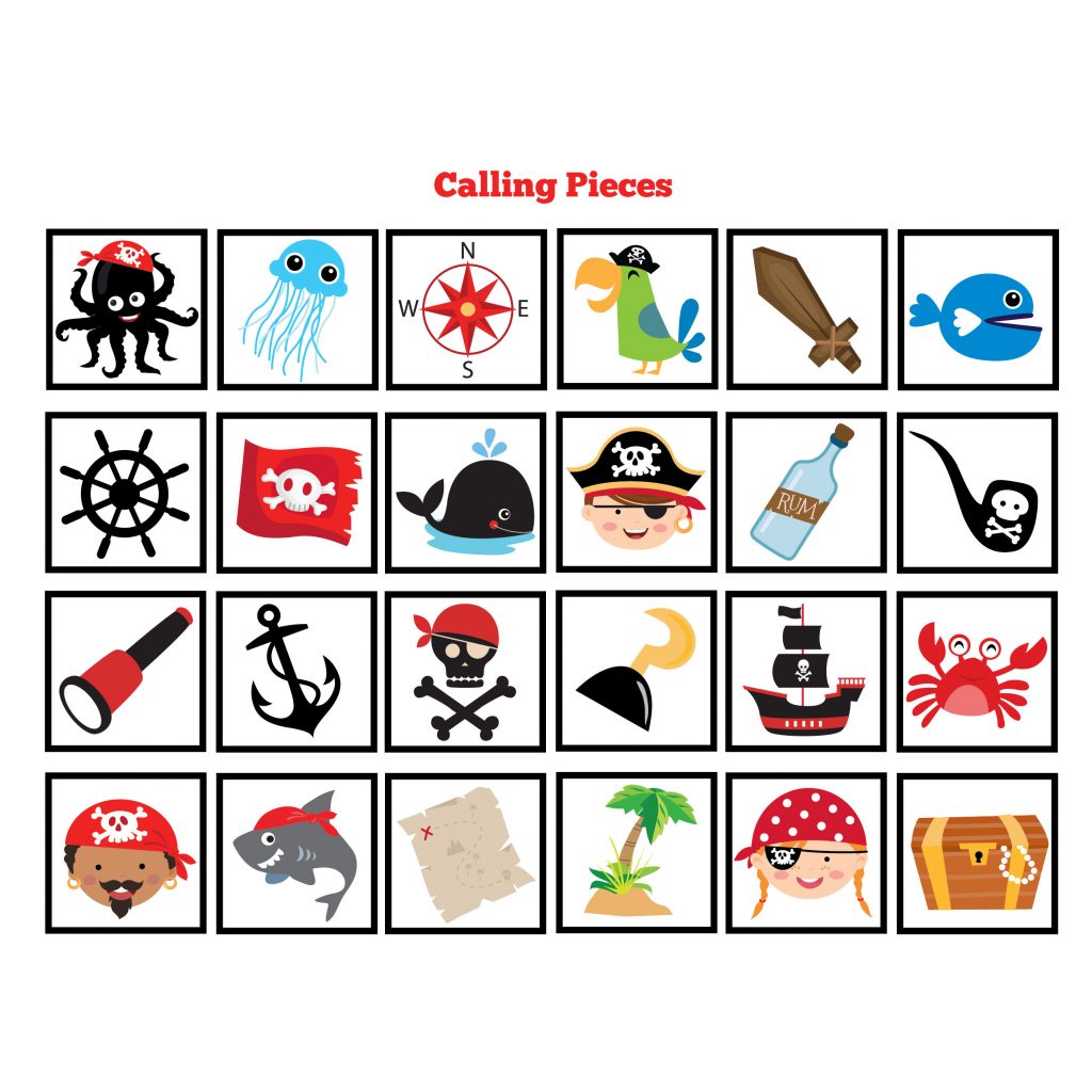 Pirate Bingo Game Kid s Printable Bingo Game Bingo Game Printable