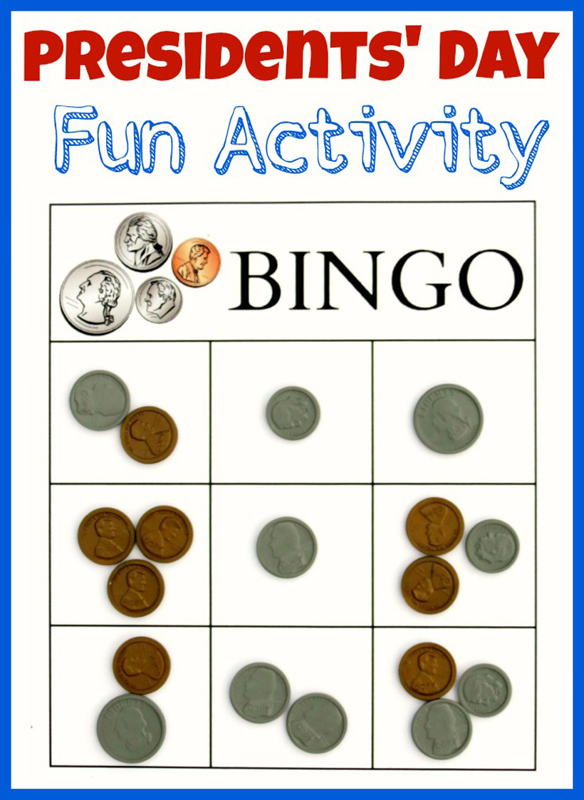 Presidents&amp;#039; Day Bingo Activity &amp;amp; Printable For Kids