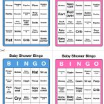 Printable Baby Shower Bingo   50 Cards (Pink And Blue)   Printable Games