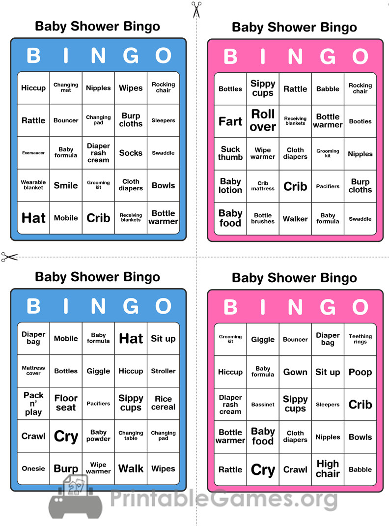 50 free printable blank baby bingo cards