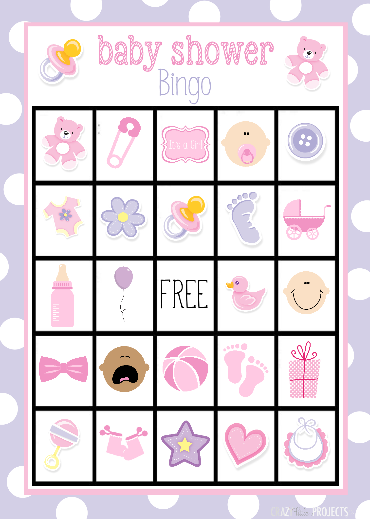 Printable Baby Shower Bingo Cards - Babyshowerspelletjes