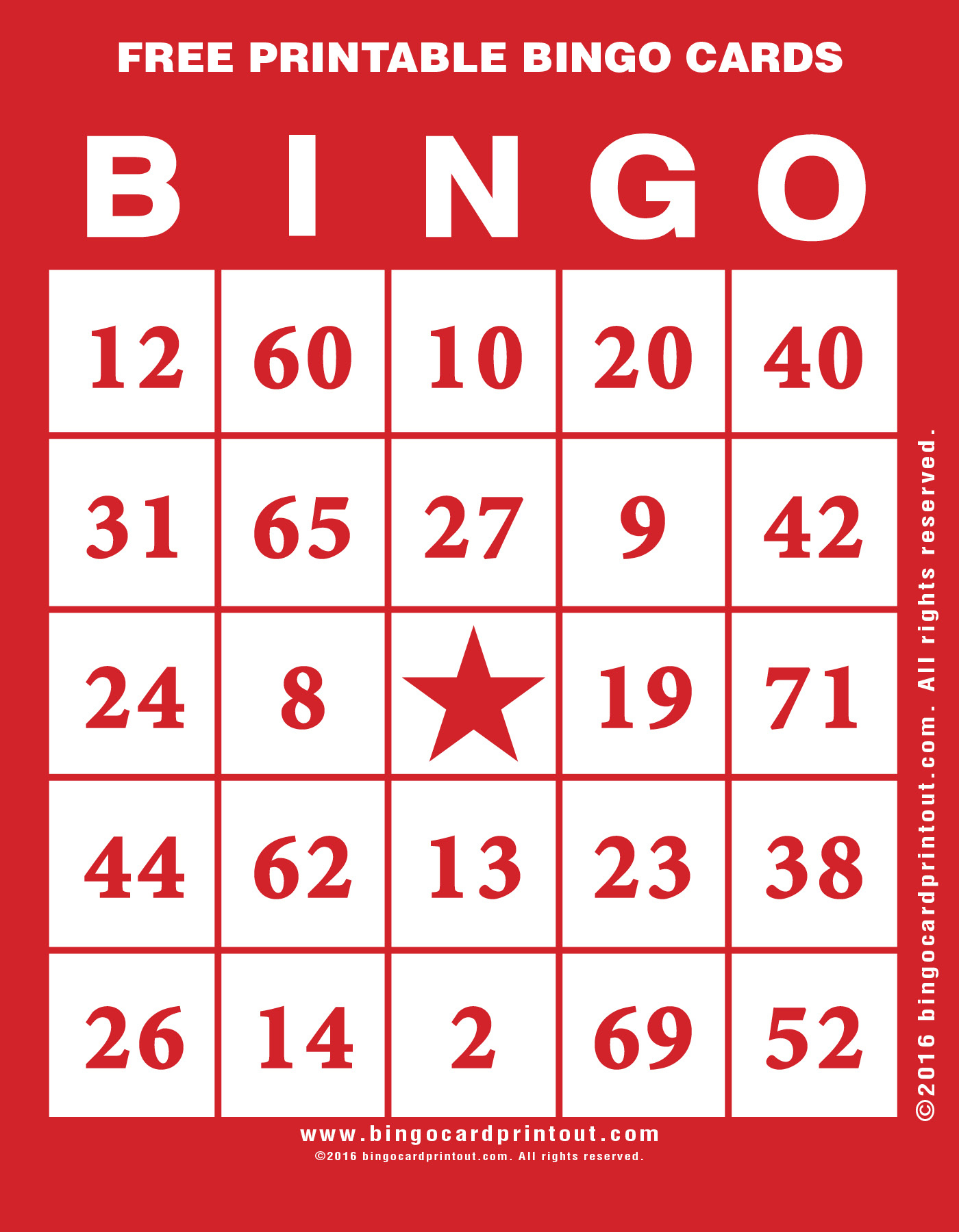 Printable Bingo Cards From Bingocardprintout