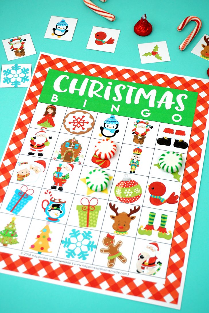 Free Printable Christmas Bingo Cards With Words Printable Bingo Cards