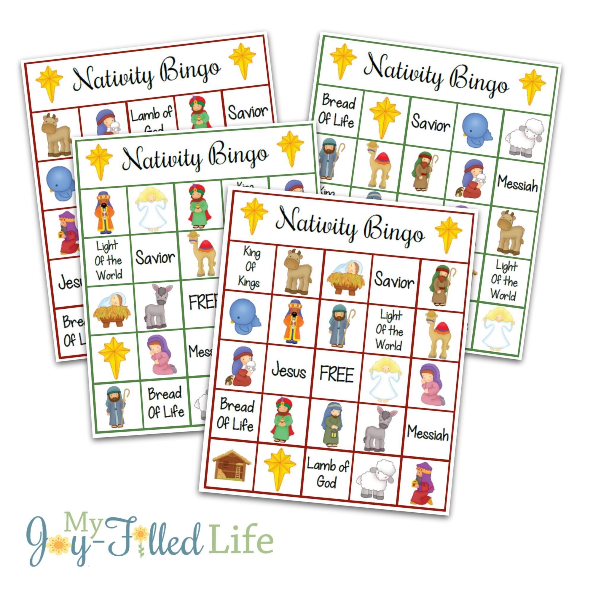 Free Printable Bible Bingo Cards For Primary Sunday School Lessons