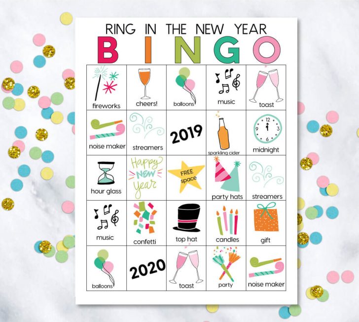 New Years Eve Printable Bingo Card