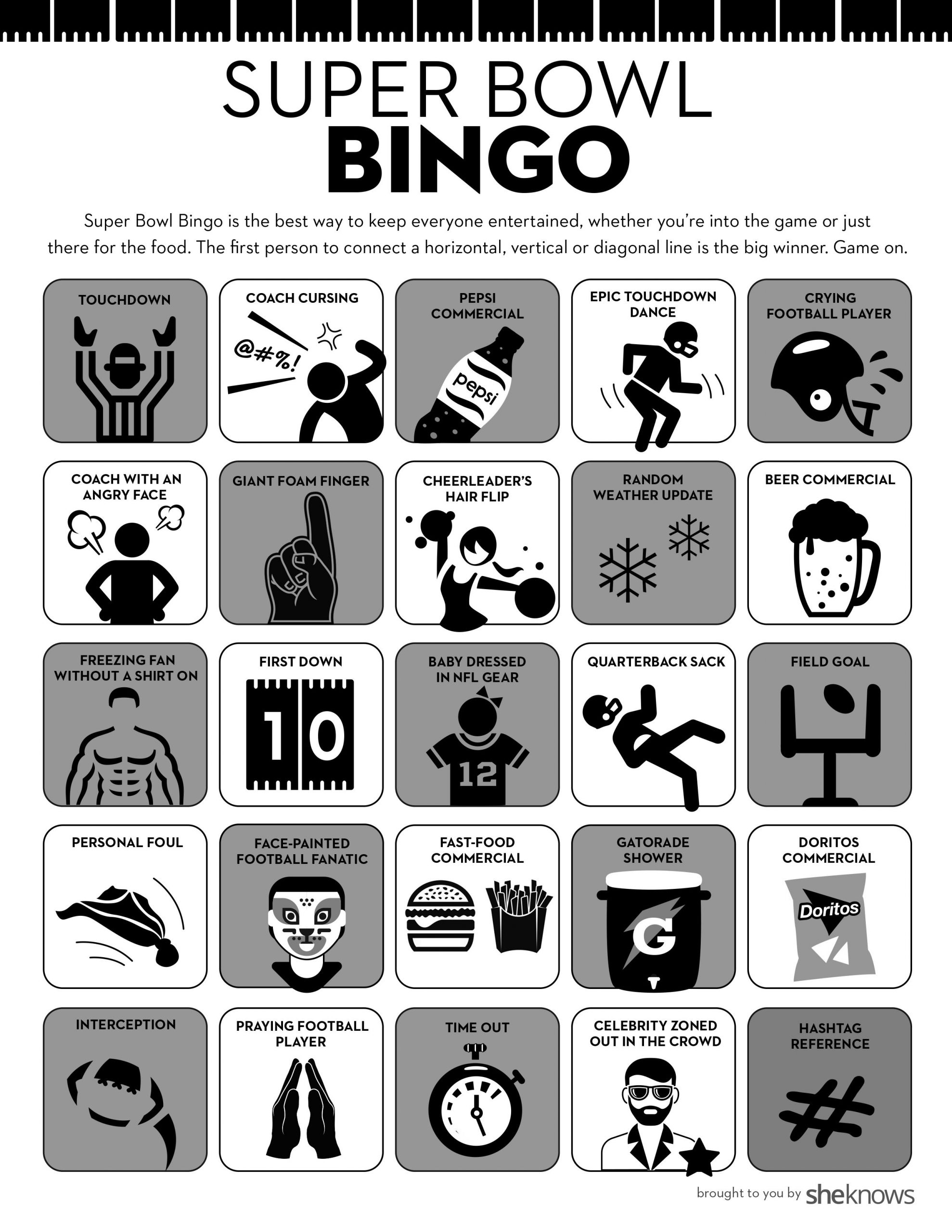 Printable Super Bowl Bingo Cards Keep Everyone Interested