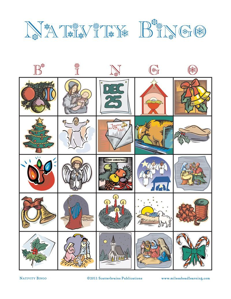 Printable Christian Christmas Bingo Cards Printable Bingo Cards