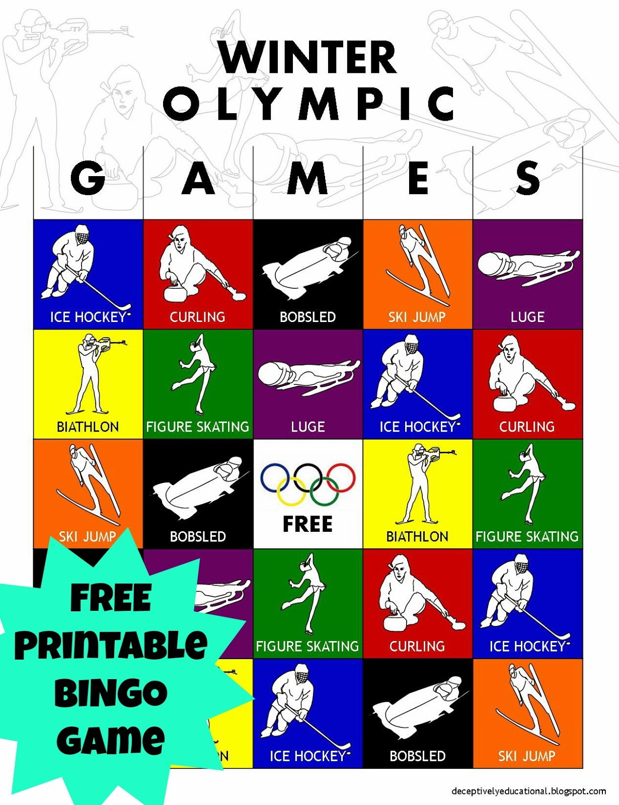 Relentlessly Fun, Deceptively Educational Olympic Winter Printable