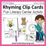 Rhyming Clip Cards   Cvc Words And More!