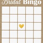 Rustic Bridal Shower Bingo, Burlap And Lace Bingo, Printable