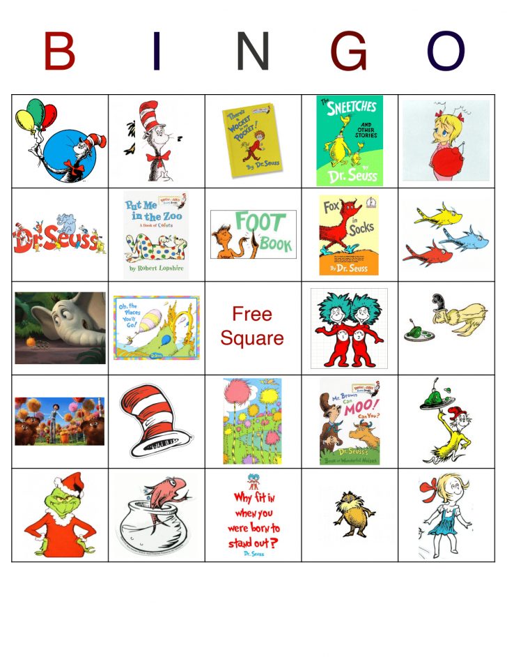 Seuss Bingo Cards Printable