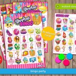 Shopkins Bingo Game   Printable Birthday Party Games