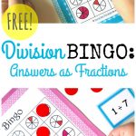 Simple And Fun Division Bingo Game: Answers As Fractions