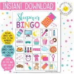 Sleepover / Slumber Party Printable Bingo Cards (30