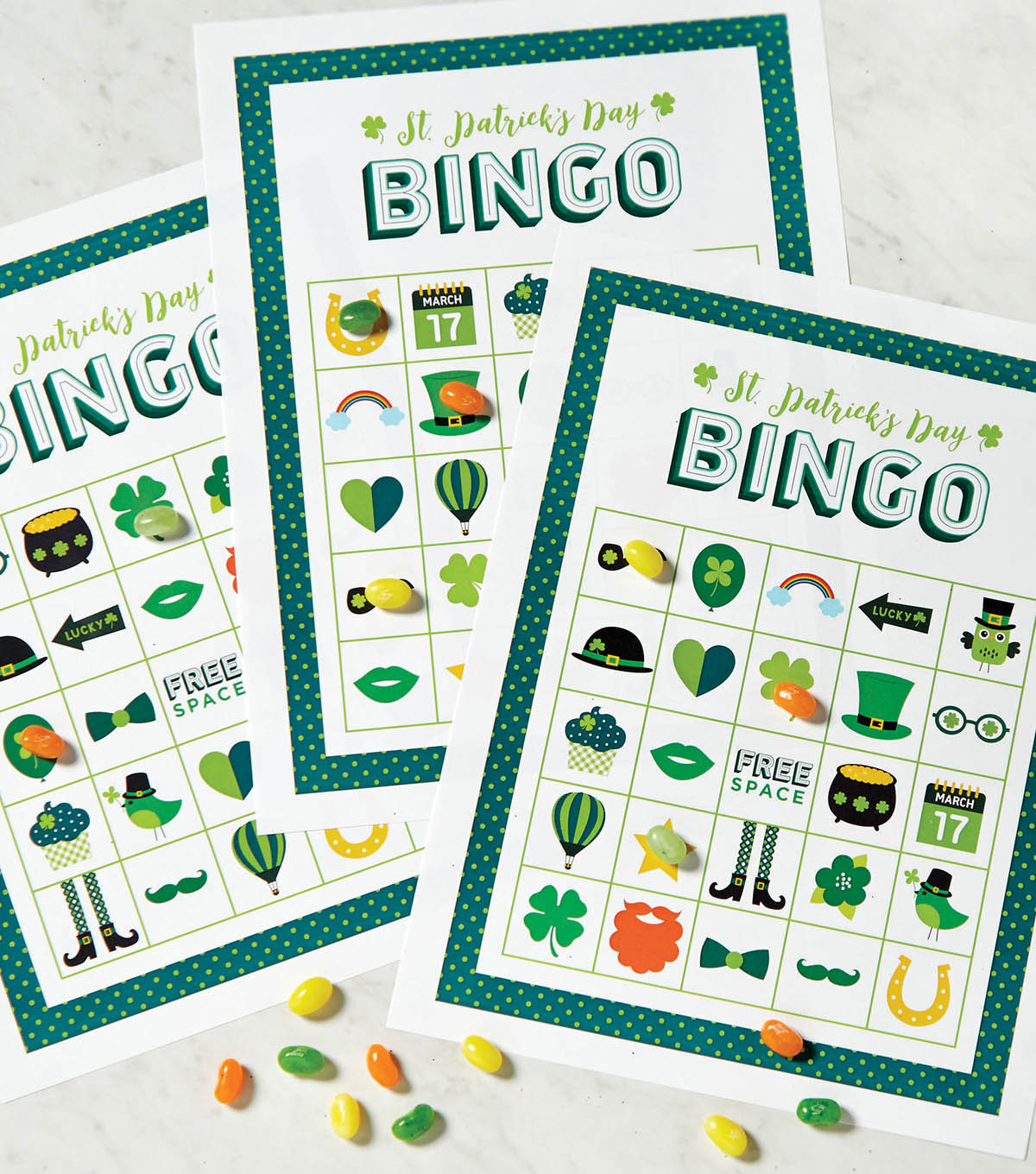 St. Patrick's Day Feeling Lucky Bingo Board Printable | Joann