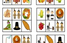 Thanksgiving – Bingo Cards – English Esl Worksheets For