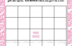 This Is For A Printable Pink Damask Baby Bingo Pdf File