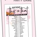 This Or That? Women's Birthday Game #106E | 50Th Birthday