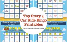 Toy Story 4 Printables – Car Ride Bingo | Toy Story, Bingo