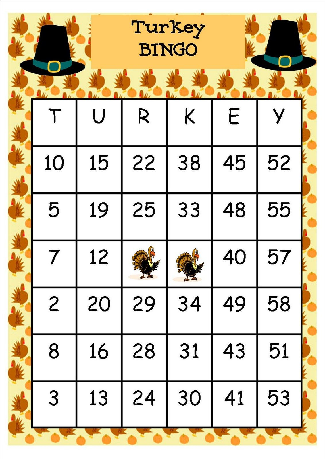 Turkey+Bingo2 (1131×1600) | Thanksgiving Bingo Cards